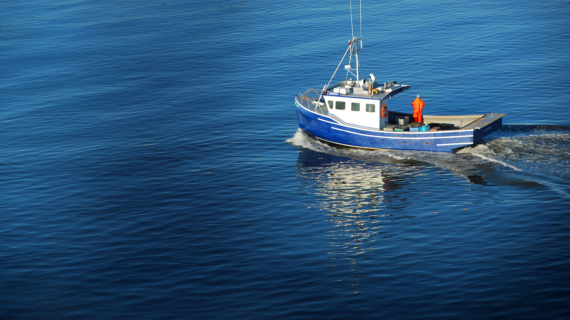 commercial fisherman on trawler